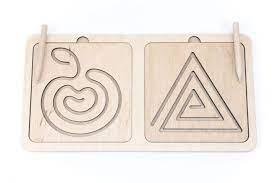 Дерев'яні лінійки - трафарети для двох рук / міжпівкульна дошка 90103, Розумний Лис