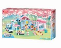 Конструктор SLUBAN Будинок 410 деталі фігурки машина  (M38-B0822)