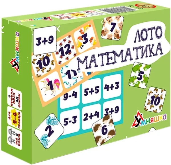 Розвиваюча настільна гра "Лото математика"