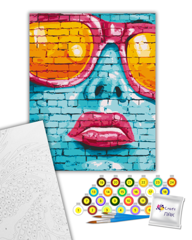 Набір для розпису по номерах ART CRAFT Street art girl 40*50 см (10248-AC)