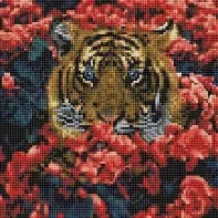 Diamond Art "Тигр з розою"