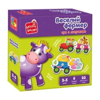 Гра розвиваюча Vladi Toys з липучками Весельний фермер (VT2100-13)