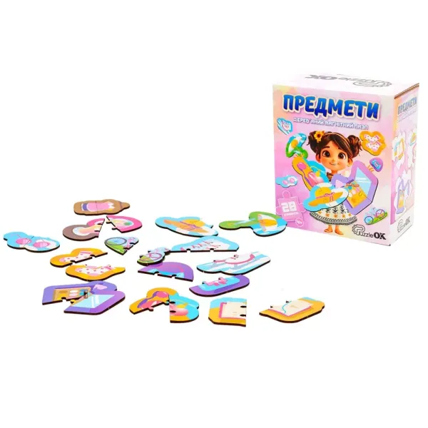 Дерев'яний магнітний пазл Предмети Puz-22931 PuzzleOk