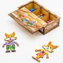 Дерев'яна одягалка "Лисички" 21 ел Puz-42121 р. 18*9*4.5 см PuzzleOk
