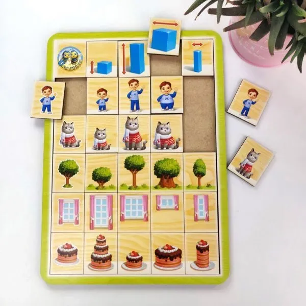Дерев'яний пазл-сортер "Вкажіть розміри" Ubumblebees