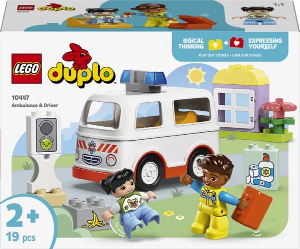 Конструктор LEGO Duplo "Town. Швидка допомога та водій", 19 детал