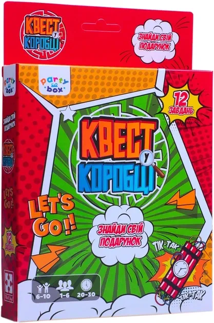 Гра настільна розважальна. Квест у коробці Комікс. Vladi Toys VT5902-04