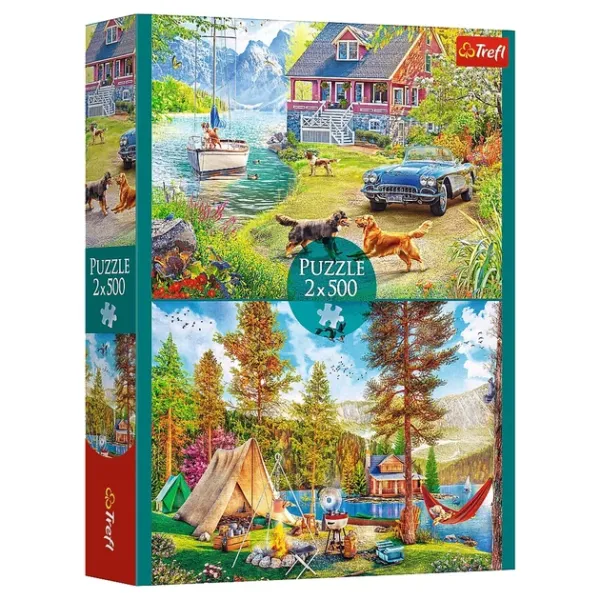 Пазли - 2в1 500 ел. - 37497 "Літній відпочинок", Trefl