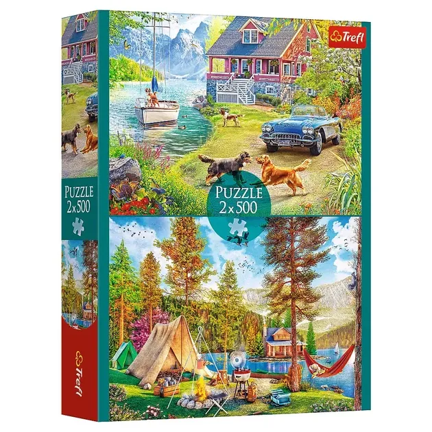 Пазли - 2в1 500 ел. - 37497 "Літній відпочинок", Trefl