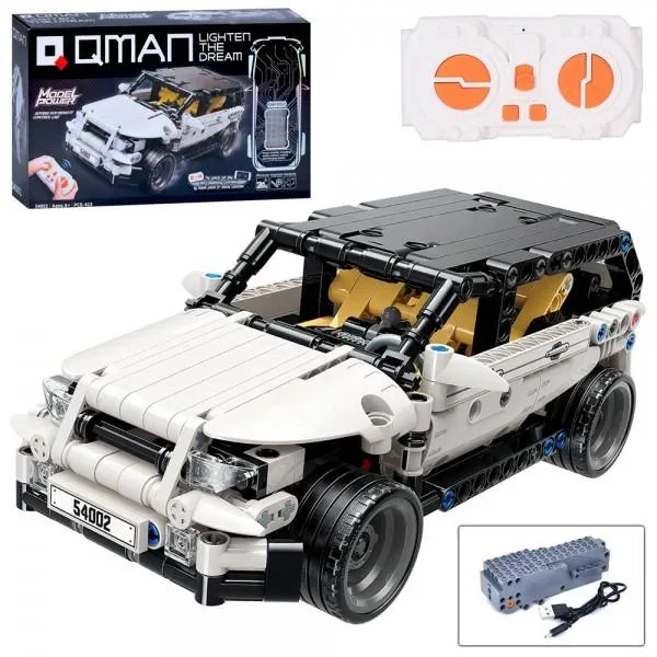 Конструктор Qman 54002 радіокер. (2,4G), акум., машина-їздить, USB, 415 дет., кор., 43-25,5-10 см.