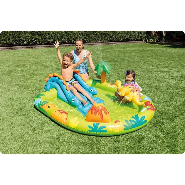 Надувний басейн з динозаврами Intex 191 x 152 x 58 см 143 л Colorful 57166