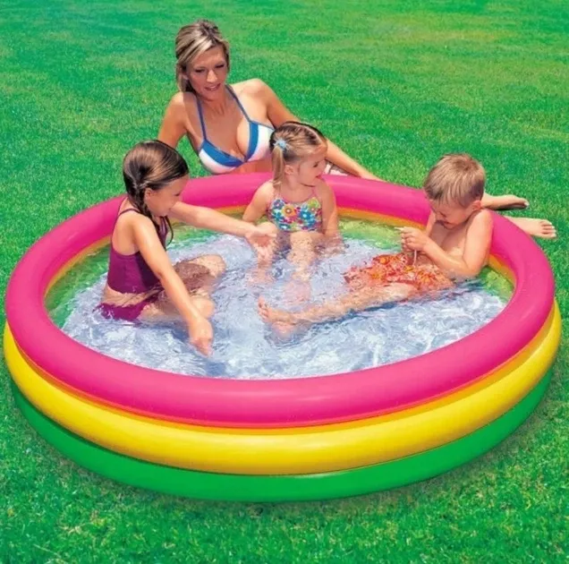 Intex Басейн 57412 NP "Веселка" (6) 3 кільця, розміром 114х26см, обсяг: 136л, вага: 1,2 кг, від 3 до 6 років