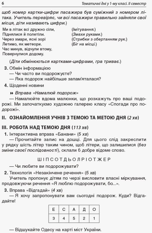 Тематичні дні у 1 класі 2 семестр