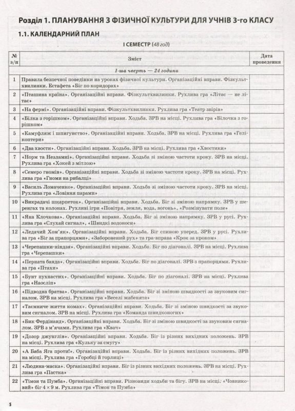 Мій конспект Фізична культура 3 клас 1 семестр