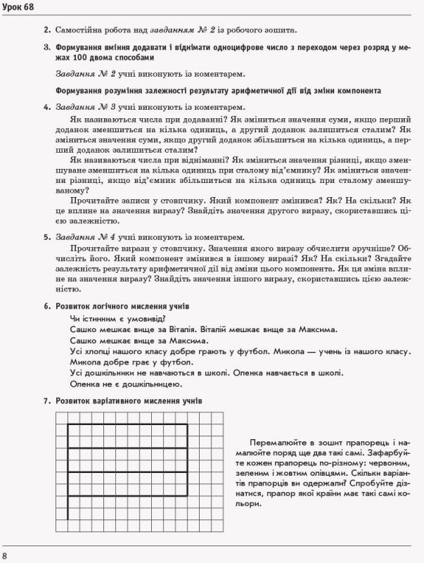 НУШ Математика 2 клас. Розробки уроків до підручника Скворцова С.,