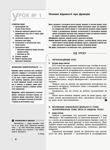 Математика 11 клас. Алгебра і початки аналізу. Розробки уроків «Майстер-клас 2.0»
