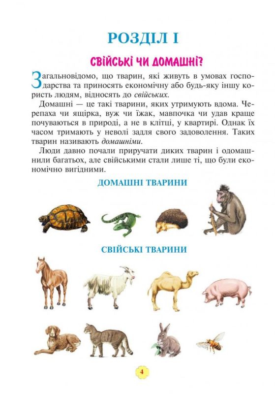 І.Грущинська Портрети свійських тварин та їхніх диких родичів 1-4 класи