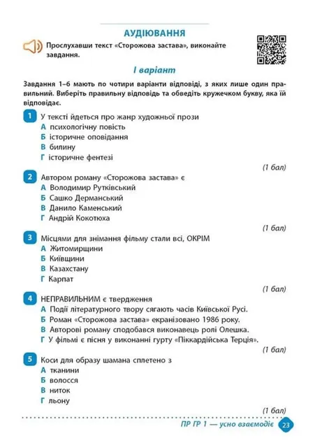 Зошит навчальних досягнень з української літератури. 8 клас