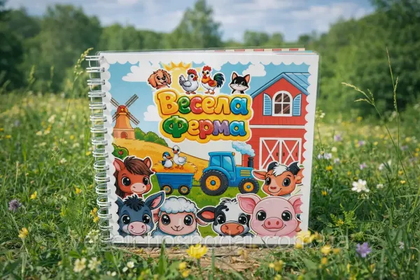 Книга на липучках Весела ферма