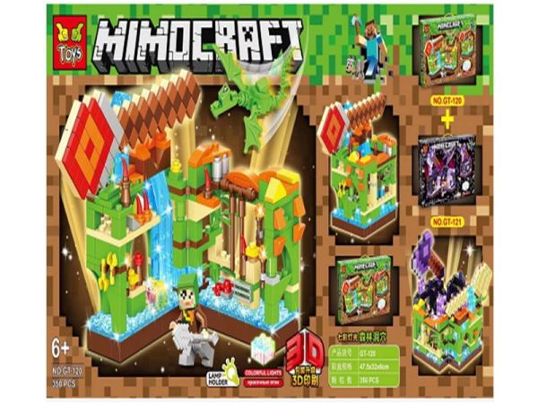 Конструктор "Minecraft" Mimocraft Colorful Lights Дракон 350 деталей 48 x 32 x 6 см