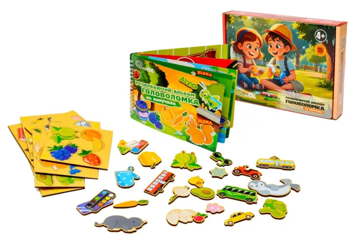 Розвиваючий альбом головоломка на липучках Puz-22925 PuzzleOk